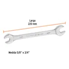 Llave española, 5/8 x 3/4' x 220 mm de largo, TRUPER EXPERT 3