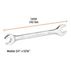 Llave española, 3/4 x 13/16' x 242 mm de largo, EXPERT 3