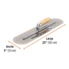 Llana 20' canto redondo, 14 remaches, mango madera, TRUPER 3