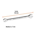 Llave española 6 x 7 mm x 126 mm de largo, TRUPER EXPERT 3