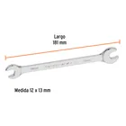 Llave española 12 x 13 x 181 mm de largo, TRUPER EXPERT 3