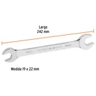 Llave española 19 x 22 x 242 mm de largo, TRUPER EXPERT 3