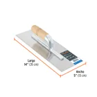 Llana 14' canto recto, 10 remaches, mango madera, TRUPER 3
