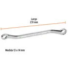 Llave de estrías 13 x 14 x 231 mm largo, TRUPER EXPERT 3