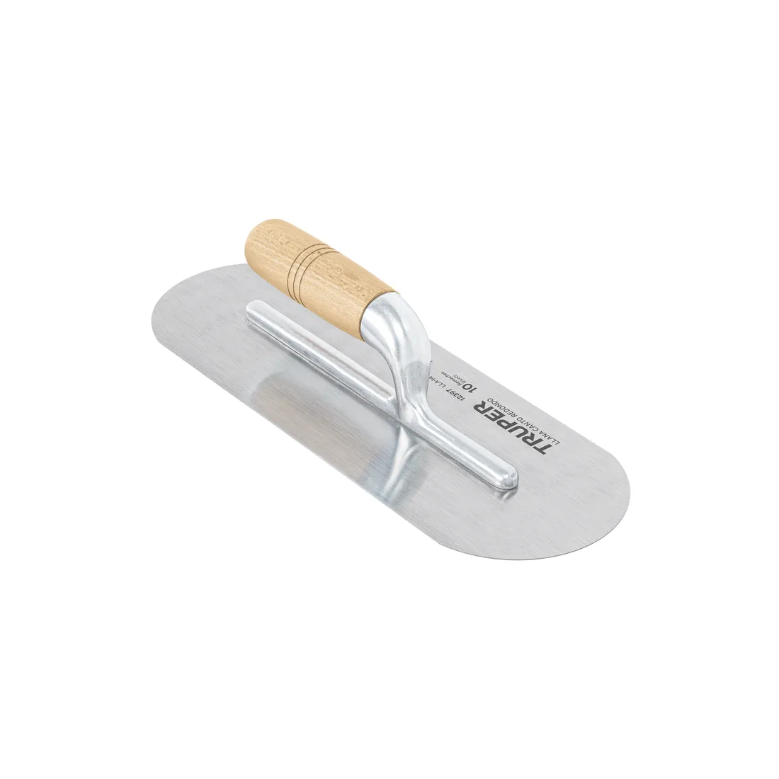 Llana 14' canto redondo, 10 remaches, mango madera, TRUPER