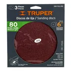 Paquete con 3 discos de lija 6' grano 80, para PUL-4X6T 3