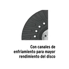 Respaldo para discos de lija 4-1/2', eje M14, TRUPER 2