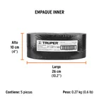 1 banda de lija 4 x 24', carburo de silicio grano 120, 5 pzs 4