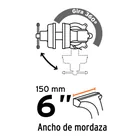 Tornillo de banco 6' uso industrial de hierro nodular 4