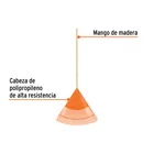 Escoba plástica para jardín, flexible, 30 dientes, mango 48' 2