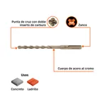 Broca SDS Plus 5/16 x 6', TRUPER 3