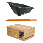 Carretilla c/plástica 8 ft3 Doble llanta neumática b/madera 6