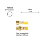 Manguera para compresor, de PVC, 10m x 1/4', PRETUL 2