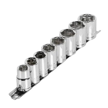 Juego de 8 dados cuadro 1/2' mm, PRETUL