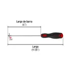 Desarmador plano 3/16 x 6' mango Comfort Grip, PRETUL 2