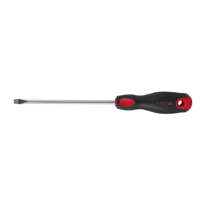 Desarmador plano 1/4' x 6'mango Comfort Grip, PRETUL