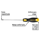 Desarmador cabinet 1/8 x 4' mango Comfort Grip, PRETUL 4