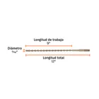 Broca SDS Plus 5/16 x 12', TRUPER 4