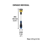 Desarmador de cruz 5/16' x 6' mango Comfort Grip, PRETUL 6