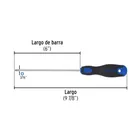 Desarmador de cruz 3/16' x 6' mango Comfort Grip, PRETUL 2