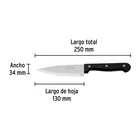 Cuchillo de chef 5' mango de polipropileno, PRETUL 3