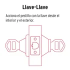 Combo cerraduras, llave-llave, latón antiguo, HERMEX BASIC 3