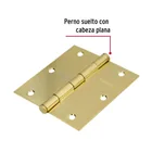 Bolsa 2 bisagras cuadradas 3-1/2', latonado, plana BASIC 3