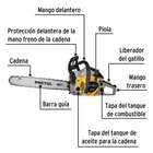 Motosierra de 45 cc a gasolina con barra de 18', PRETUL 2