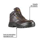 Bota de seguridad café, #24, casquillo de composite, PRETUL 2