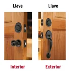 Jaladera y perilla, Berna llave-llave, negro, BASIC 4