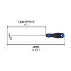 Desarmador de cruz 1/8' x 4' mango Comfort Grip, PRETUL 2