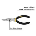 Pinza de punta y corte 6' mango de vinil, a granel, PRETUL 2