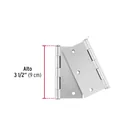 Bolsa 2 bisagras cuadradas 3-1/2', satinado, plana, BASIC 2