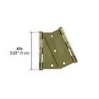 Bolsa 2 bisagras cuadradas 3-1/2' latón antiguo, plana BASIC 2