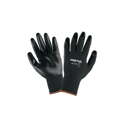 Guantes de nylon recubiertos de nitrilo, XG, PRETUL