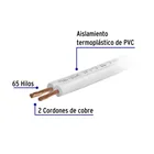 Metro de cordón dúplex flexible SPT 12 AWG en carrete 300 m 2