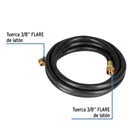 Manguera para gas, PVC negra, 3/8' flare, 3 m, FOSET 2