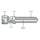 Manguera para gas, PVC negra, 3/8' flare, 3 m, FOSET 4