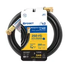 Manguera para gas, PVC negra, 3/8' flare, 3 m, FOSET 5