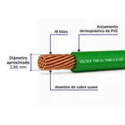 Metro de cable THHW-LS 12 AWG verde en carrete de 500 m 3
