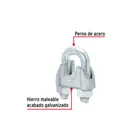 Bolsa c/20 nudos (perros) de hierro p/cable de 3/8', FIERO 2