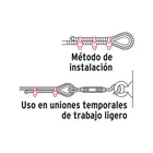 Bolsa c/20 nudos (perros) de hierro p/cable de 3/8', FIERO 5