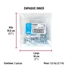 Bolsa 100 pijas para lámina cabeza plana #14 x 3/4', FIERO 6