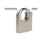 Candado de hierro 70 mm con coraza, llave de disco, HERMEX 5