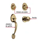 Jaladera/perilla, Lugo llave-llave, Latón Antiguo, HERMEX 4