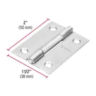 Bisagra rectangular 2 x 1-1/2', acero inoxidable, HERMEX 3