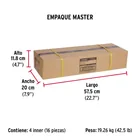 Bolsa con 2 correderas extensión 55 cm p/cajón, ancho 4.5 cm 8