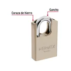Candado de acero 50 mm con coraza, llave de disco, HERMEX 4