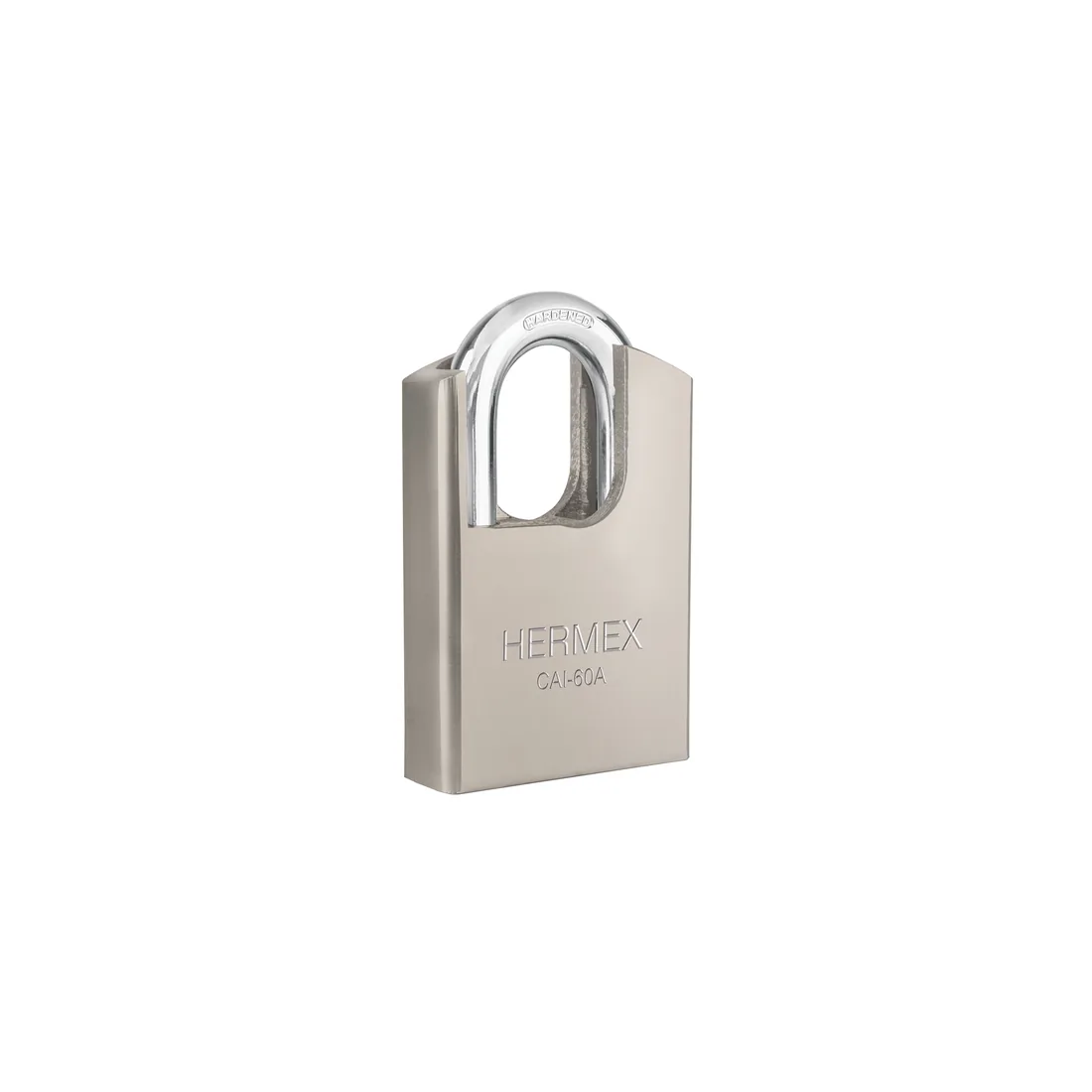 Candado de acero 60 mm con coraza, llave de disco, HERMEX