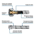 Manguera para boiler, acero inox. 1/2'H x 1/2'M, 60 cm 2